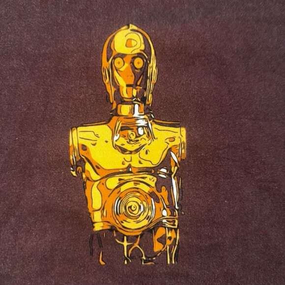 Vintage‎ C-3PO shirt AOP on back presumed small stretchy GUC - Picture 2 of 4
